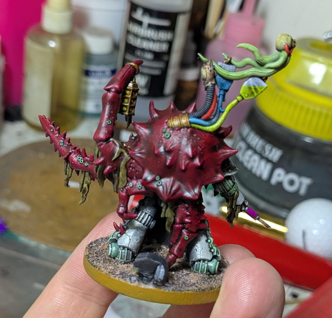 The same mini from the back - his entire back is a crab carapace!